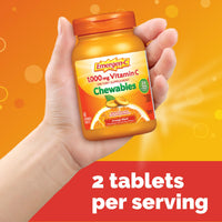 Thumbnail for Emergen-C Chewable Vitamin C 1000mg, With B Vitamins And Antioxidants Tablet (40 Count, Orange Blast Flavor), Dietary Supplement