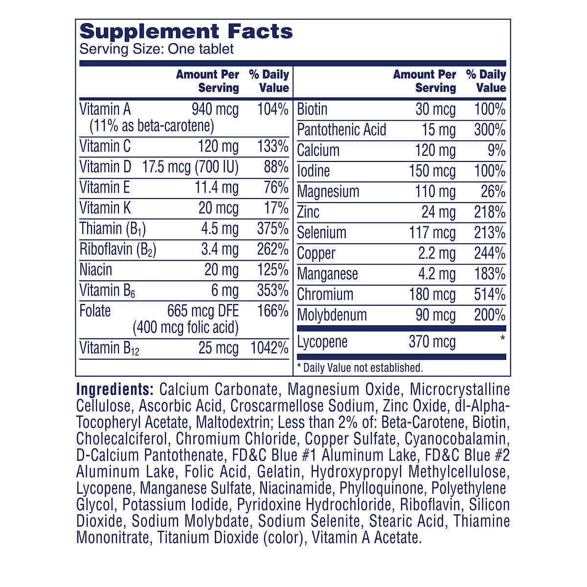 One A Day Men's 50 Plus Advantage Multi-Vitamins, SPECIALPack of 300 Count