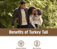 Thumbnail for Om Mushroom Superfood Turkey Tail Organic Mushroom Powder, 3.5 Ounce, 50 Servings, Immune Support, Polysacchrides, Beta-Glucans, Gut Health & Holistic Defense Mushroom Supplement