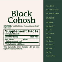 Thumbnail for Nature's Bounty Black Cohosh Root Pills and Herbal Health Supplement, Natural Menopausal Support, 540 mg, 100 Capsules