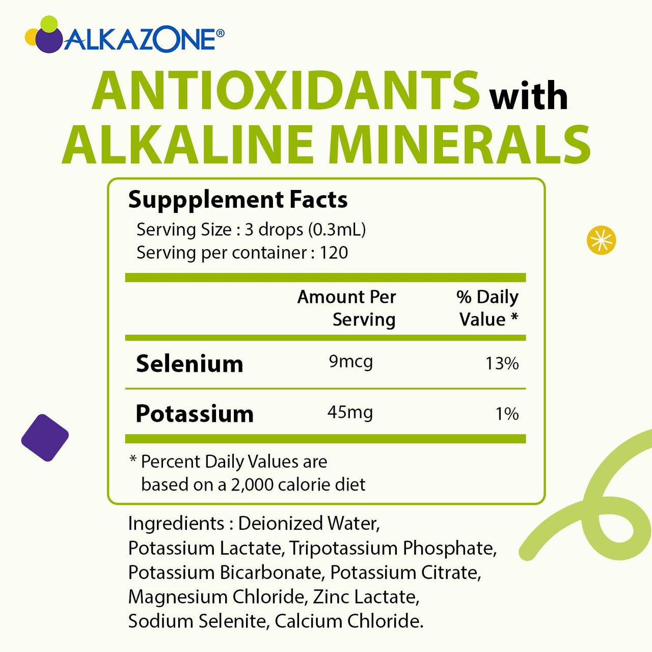 Alkazone Balance Your pH, Antioxidants Alkaline Mineral Drops, Single 1.25 Oz Pack, Portable, Yields 10 Gallons of alkaline, antioxidant Water, Unflavored, pH Balance, Hydration
