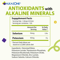 Thumbnail for Alkazone Balance Your pH, Antioxidants Alkaline Mineral Drops, Single 1.25 Oz Pack, Portable, Yields 10 Gallons of alkaline, antioxidant Water, Unflavored, pH Balance, Hydration