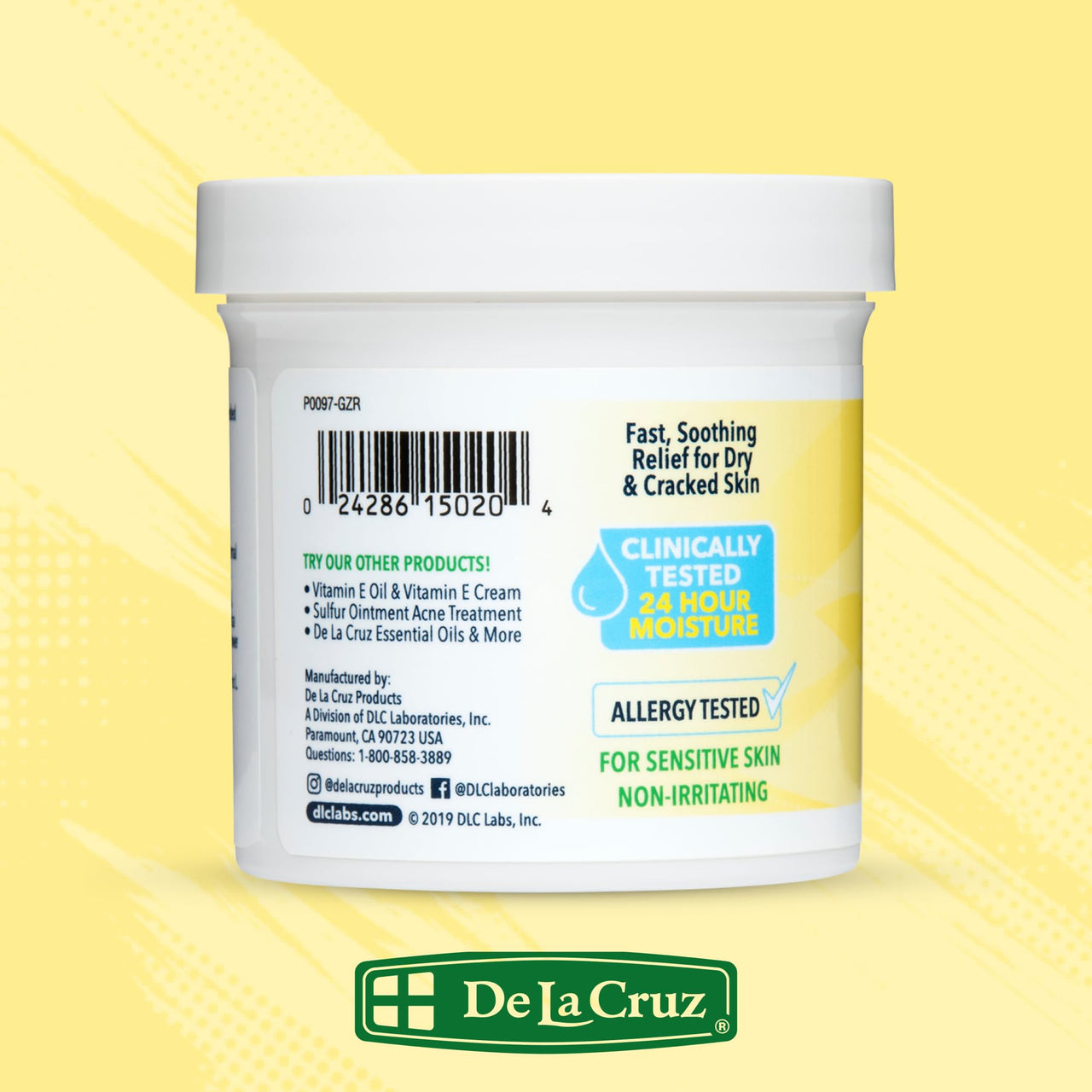 De La Cruz Arnica Salve Foot Care Cream for Dry Cracked Heels & Feet, Skin Care, Hand Salve, 24 Hour Moisture Balm, JUMBO 5.5 OZ