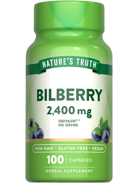 Nature's Truth Bilberry Extract Capsules | 100 Count | Non-GMO & Gluten Free Supplement