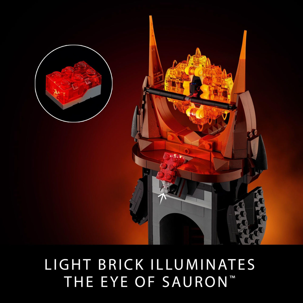 LEGO Icons The Lord of The Rings: Barad-dûr Building Set for Adults - The Lord of The Rings Collectible for Fans - Includes 10 Minifigures - Gift for Men and Women - 10333
