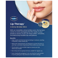 Thumbnail for Vaseline Lip Therapy Crème Brûlée 6-Pack – Mini Lip Balms for Soft, Deliciously Kissable Lips, 0.25 Oz Ea