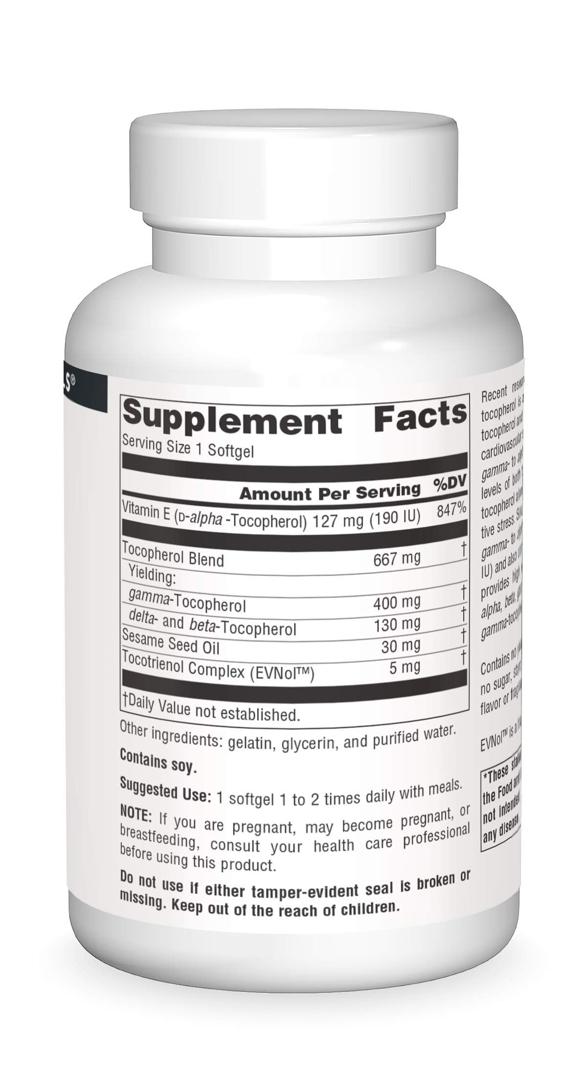 Source Naturals Gamma E Complex 400 mg - 120 Softgels