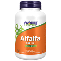 Thumbnail for NOW Foods Supplements, Alfalfa 650 mg source of Vitamin K, Green Superfoods, 250 Tablets