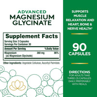 Thumbnail for Nature's Bounty High Absorption Magnesium Glycinate, Supports a Calm & Relaxed Mood, Heart, Nerves, Muscle & Bone Health Support, 90 Capsules (Pack of 2)