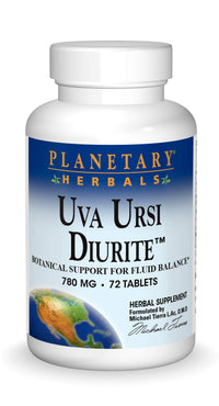 Thumbnail for Planetary Herbals Uva Ursi Diurite, Botanical Support for Fluid Balance*, 780 mg - 72 Tablets