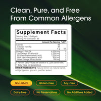 Thumbnail for NatureBell Omega-3 Fish Oil - 180 Softgels - Support for Joint, Brain & Heart Health* - with EPA & DHA - No Burps or Fishy Aftertaste - Non-GMO & Mercury-Free Formula - Lemon Flavor