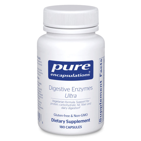 Pure Encapsulations Digestive Enzymes Ultra - Vegetarian Digestive Enzyme Supplement to Support Protein, Carb, Fiber, and Dairy Digestion* - 180 Capsules