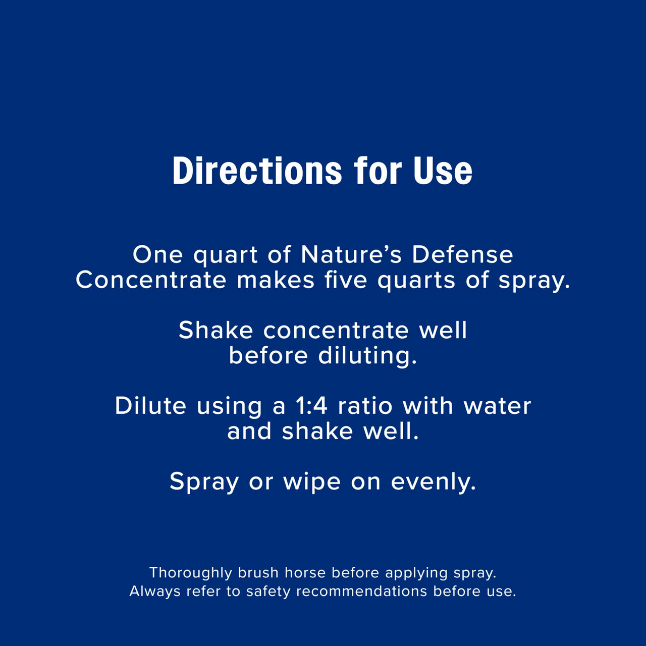 Farnam Nature’s Defense Concentrate, Water-Based Botanical Fly Repellent Spray for Horses, Ideal for Sensitive Skin, 32 oz