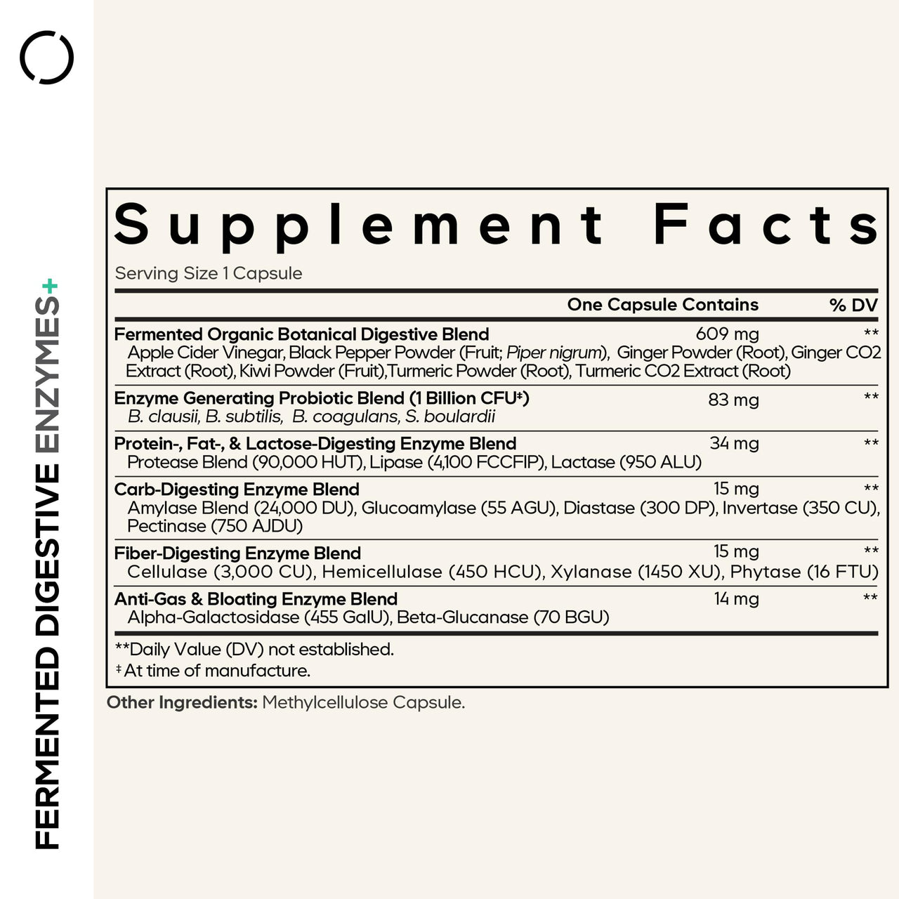 Codeage Fermented Digestive Enzymes Supplement 3-Month Supply - 14 Digestive Enzymes, Probiotics, Prebiotics, Fermented Botanicals, Plant-Based Multi Pancreatic Enzymes - 1 Capsule a Day - 2-Pack