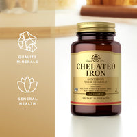 Thumbnail for Solgar Chelated Iron - 100 Tablets, Pack of 2 - Gentle on Your Stomach - Non-GMO, Vegan, Gluten Free, Dairy Free, Kosher - 200 Total Servings