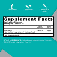 Thumbnail for Qunol Magnesium Capsules 420mg, High Absorption Magnesium Supplement, Extra Strength, Bone and Muscle Health Supplement, 120 Count