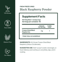 Thumbnail for Eclectic Herb - Black Raspberry Powder Superfood Supplement | Nutritional Support, Vitamins + Minerals | Antioxidant + Immune Support | Natural, Non-GMO, Vegan, Gluten Free (3.2 oz | 90 g)