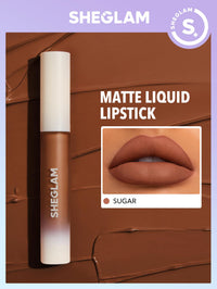 Thumbnail for SHEGLAM Matte Allure Liquid Lipstick Long Lasting High Pigment Lipstick Nourishing Sunflower Oil Reduce Lip Care-Sugar