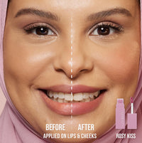 Thumbnail for HUDA BEAUTY Lip Blush Cream Lip & Cheek Stain Rosy Kiss