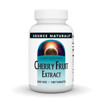 Thumbnail for Source Naturals Cherry Fruit Extract, Dietary Supplement - 500 mg - 180 Vegetarian Tablets