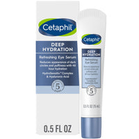 Thumbnail for CETAPHIL Deep Hydration Refreshing Eye Serum, 0.5 fl oz, 48Hr Hydrating Under Eye Cream to Reduce the Appearance of Dark Circles, With Hyaluronic Acid, Vitamin E & B5 (Packaging May Vary)