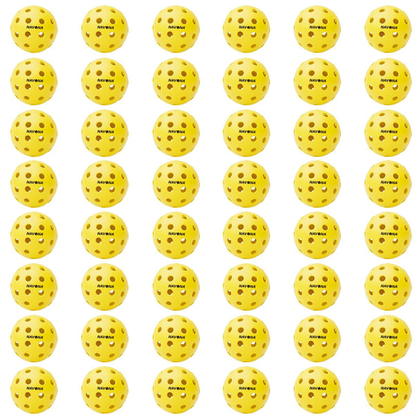 Navona 48 Pack Premium 40-Holes Outdoor Pickleball Balls, Meet USAPA Official Requirement, Perfectly Balanced, High Bounce True Flight, Durable Outdoor Pickleball Set