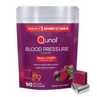 Thumbnail for Qunol Beets Chews for Blood Pressure Support, 3 in 1 Beets + CoQ10 + Grape Seed Extract, Supports Healthy Blood Circulation & Heart Healthy Energy, 90 Chews
