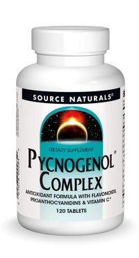 Thumbnail for Source Naturals Pycnogenol Complex Antioxidant Formula Rich in Flavonoids, Proanthocyanidins & Vitamin C - 12 Tablets