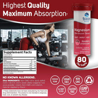 Thumbnail for Trace Minerals Magnesium Effervescent - Healthy Heart & Energy Support Supplement - Natural Magnesium Supplement to Aid Healthy Sleep - Gluten-Free Health Supplement - Raspberry, 8 Tubes (80 Servings)