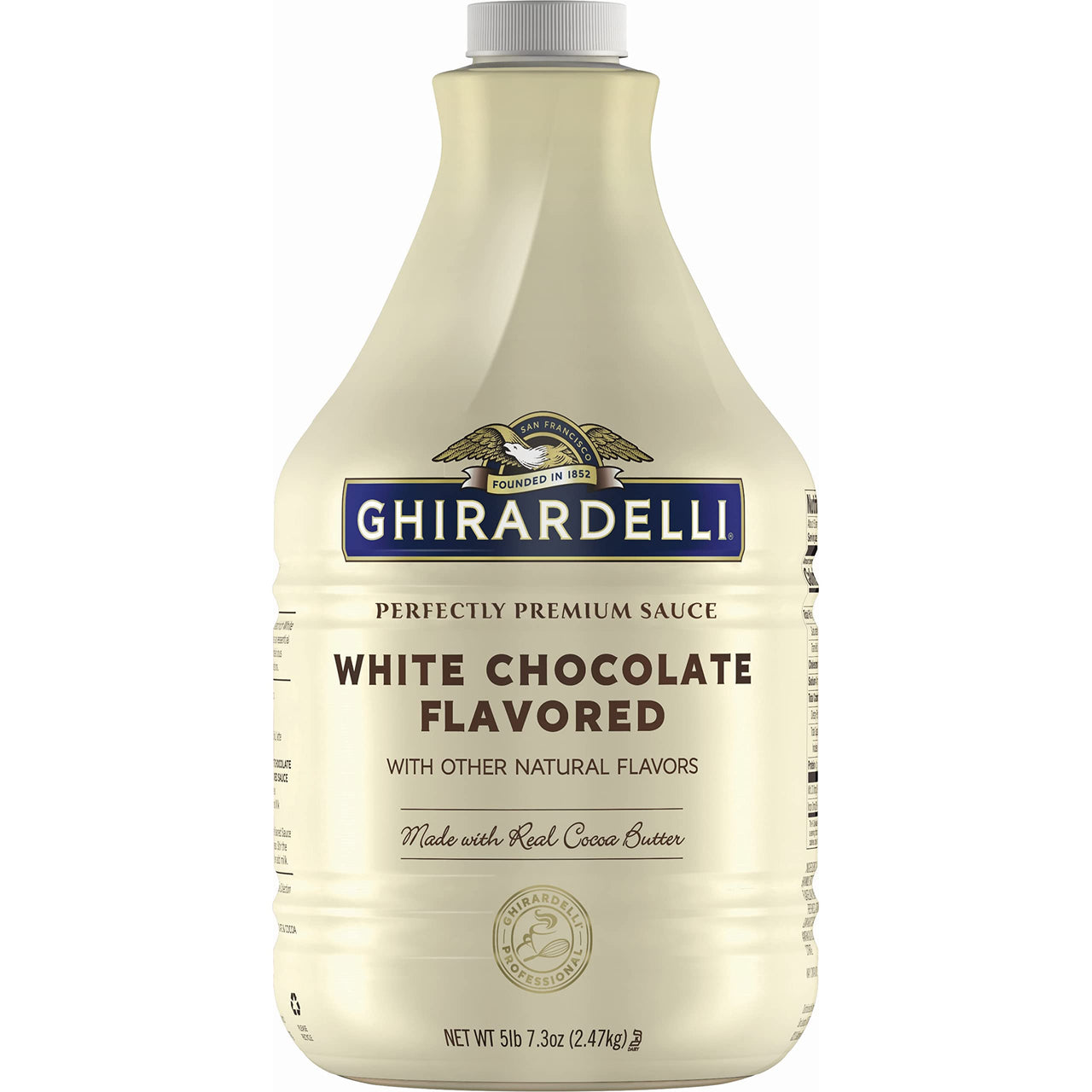 Ghirardelli Premium Sauce White Chocolate Flavored with other natural flavors, 87.3 Ounce Bottle