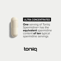 Thumbnail for Toniiq 22mg Ultra Concentrated Spermidine Supplement -Spermidine Supplements for Men and Women - Rice Germ Extract and Trihydrochloride Complex Blend - 60 Vegetarian Capsules - 30 Servings