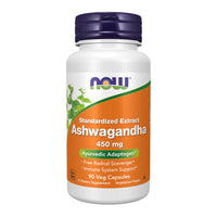 Thumbnail for NOW Foods Supplements, Ashwagandha (Withania somnifera) 450 mg (Standardized Extract) for Immune Support ,90 Veg Capsules