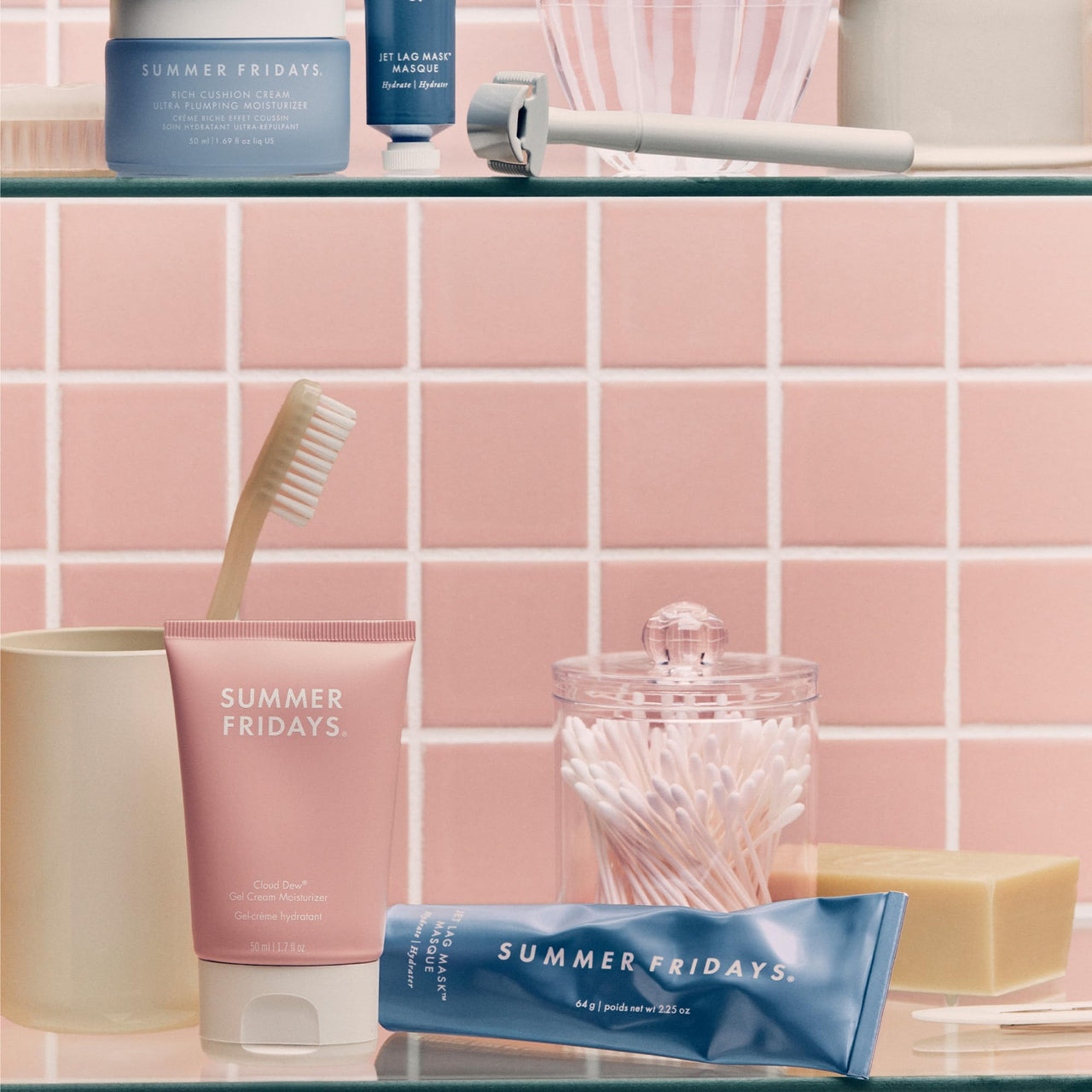 Summer Fridays Rich Cushion Face Cream - Ultra Plumping Barrier Repair Cream + Makeup Primer - Infuses Skin with Rich Hydration from Glycerin + Squalane - Non-Comedogenic + Fragrance-Free (1.69 Oz)