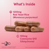 Thumbnail for Jarrow Formulas Red Yeast Rice 1200 mg & CoQ10 100 mg Per Serving - 120 Veggie Caps, 60 Servings - Herbal Heart Health Dietary Supplement - Supports Cardiovascular & Cellular Health - Vegan
