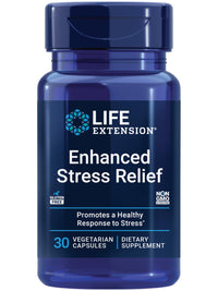 Thumbnail for Life Extension Enhanced Stress Relief, Lemon Balm Extract, L-theanine, decompress with This Supplement for Stress, Gluten-Free, Non-GMO, Vegetarian, 30 Capsules