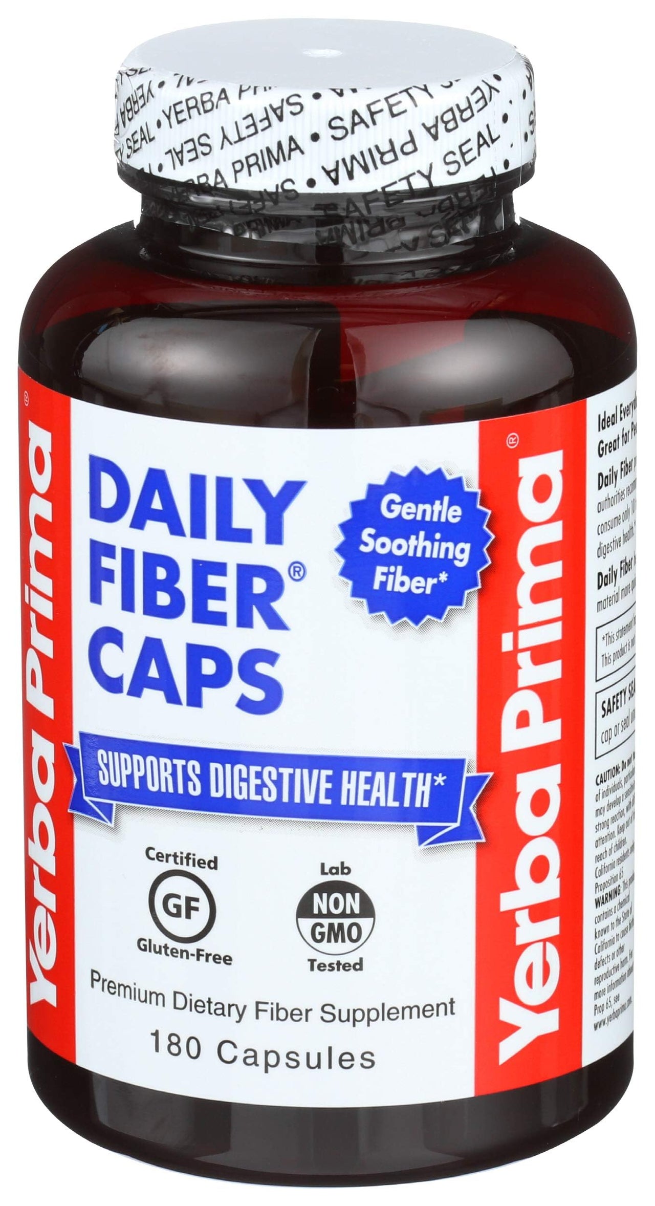 Yerba Prima Daily Fiber, 625mg, 180 Caplets