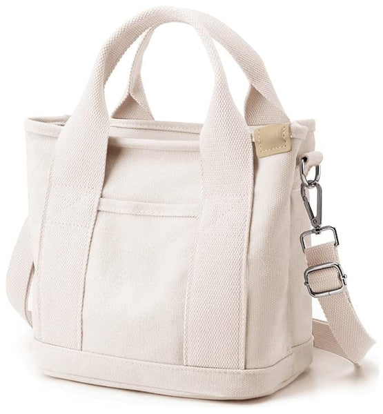 Small Tote Bag with Zipper Tote Bag for Women Canvas Crossbody Bag Shoulder Bag Satchel Hobo Bag Messenger Bag 2026