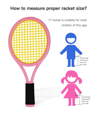 Thumbnail for Crefotu Kid Tennis Racket Set for Toddler,Children,Sponge Handle, Includes 6 Badminton, 1 Tennis Ball, Bag and 2 Balls - Increase Children's Sports,Improve Tennis Skills