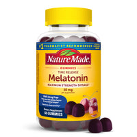 Thumbnail for Nature Made Time Release Melatonin Gummies 10mg per Serving, Maximum Strength Dosage Sleep Aid for Adults, 100% Drug Free, 60 Gummies, 30 Day Supply