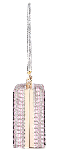 Thumbnail for Covelin Dollar Clutch Purse for Women from, Rhinestone Evening Handbag Money Bag Pink
