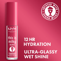 Thumbnail for NYX PROFESSIONAL MAKEUP This Is Milky Gloss, Lip Gloss with 12 Hour Hydration, Vegan - Strawberry Horchata (Mauve Pink)