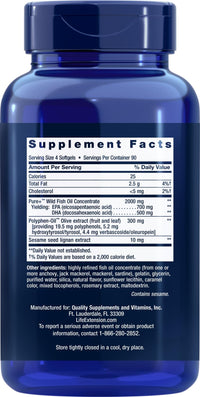 Thumbnail for Life Extension Super Omega-3 360 Softgels, Easy to Swallow, EPA/DHA Omega3 Fish Oil, Sesame Lignans & Olive Extract
