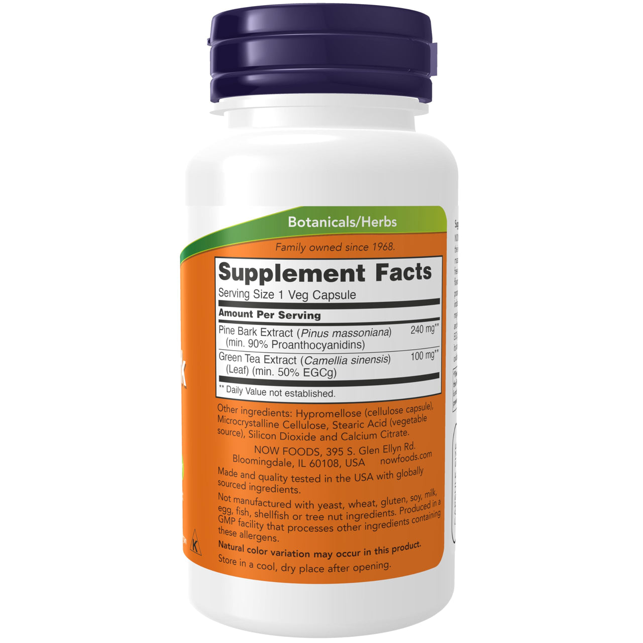 NOW Foods Pine Bark Extract 240 mg, 90 Vegetable Capsule (2 Pack)