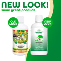 Thumbnail for Dynamic Health Graviola Blend, Mangosteen, Nopal and Aloe, 100% Organic, No Additives, Immune System Support, Antioxidant, Vegan, Gluten Free, Non-GMO, 32 Fl oz