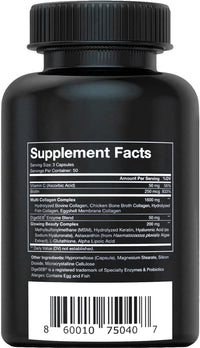 Thumbnail for Vital Vitamins Multi Collagen Capsules with Biotin, Hyaluronic Acid, Vitamin C - Type I, II, III, V, X Peptides - Collagen Supplements for Men & Women - Hair, Skin, Nails Beauty Complex - 150 Count