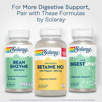 Thumbnail for SOLARAY Bean Enzyme 300 GalU - Alpha Galactosidase Digestive Enzymes for Women and Men - Digestive Health Supplement - Supports Occasional Bloating for Adults - 60 Servings, 60 VegCaps