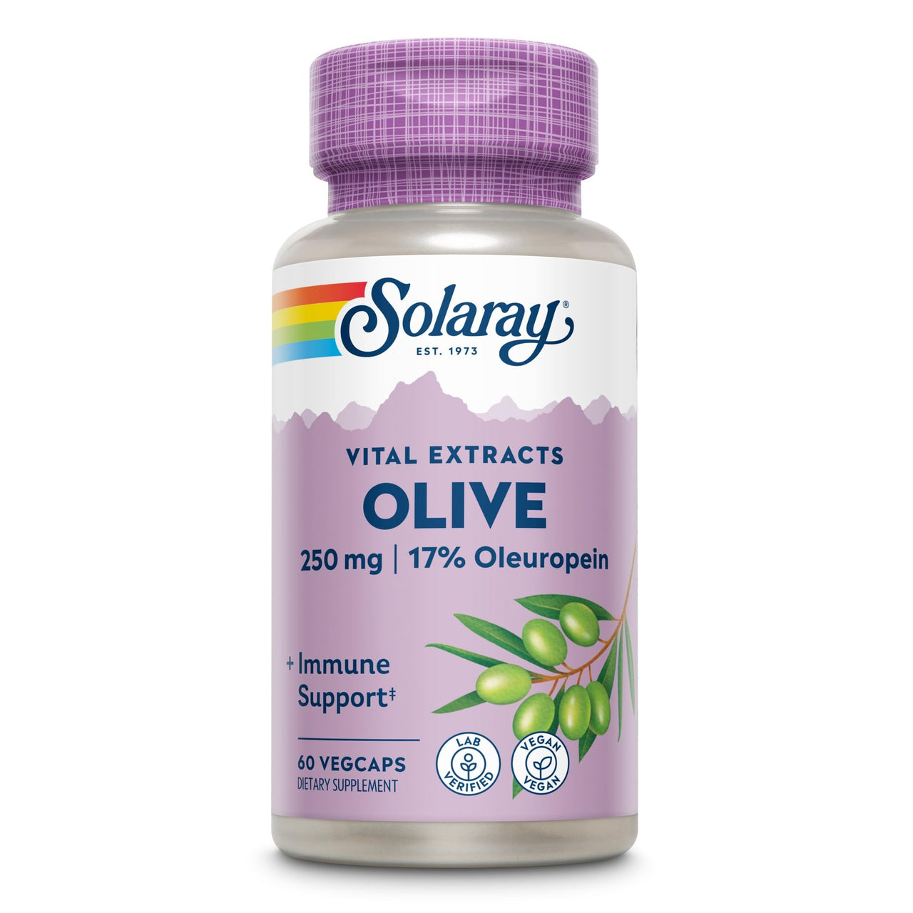 SOLARAY Olive Leaf Extract Supplement, 250mg | 60 Count