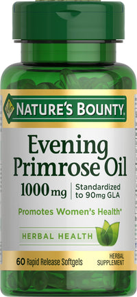 Thumbnail for Nature's Bounty Primrose Oil 1000mg, Promotes Women's Health, Herbal Supplement, Gluten Free, 60 Rapid release Softgels