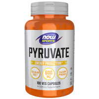 Thumbnail for NOW Foods Sports Nutrition, Pyruvate (Pyruvic Acid) 600 mg, Energy Production*, 100 Veg Capsules