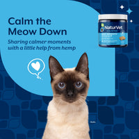 Thumbnail for NaturVet Hemp Quiet Moments Plus Hemp Seed for Cats, 60 ct Soft Chews, Made in USA